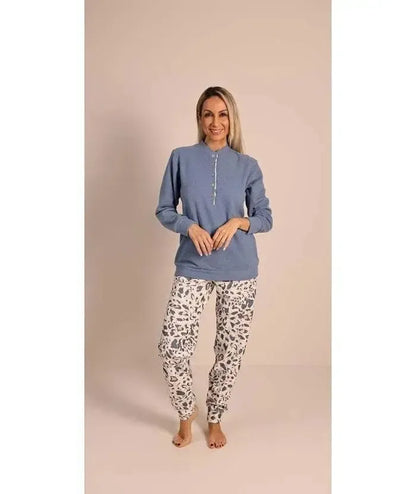 Pigiama donna invernale serafino punto Milano Gary flanellato 5170