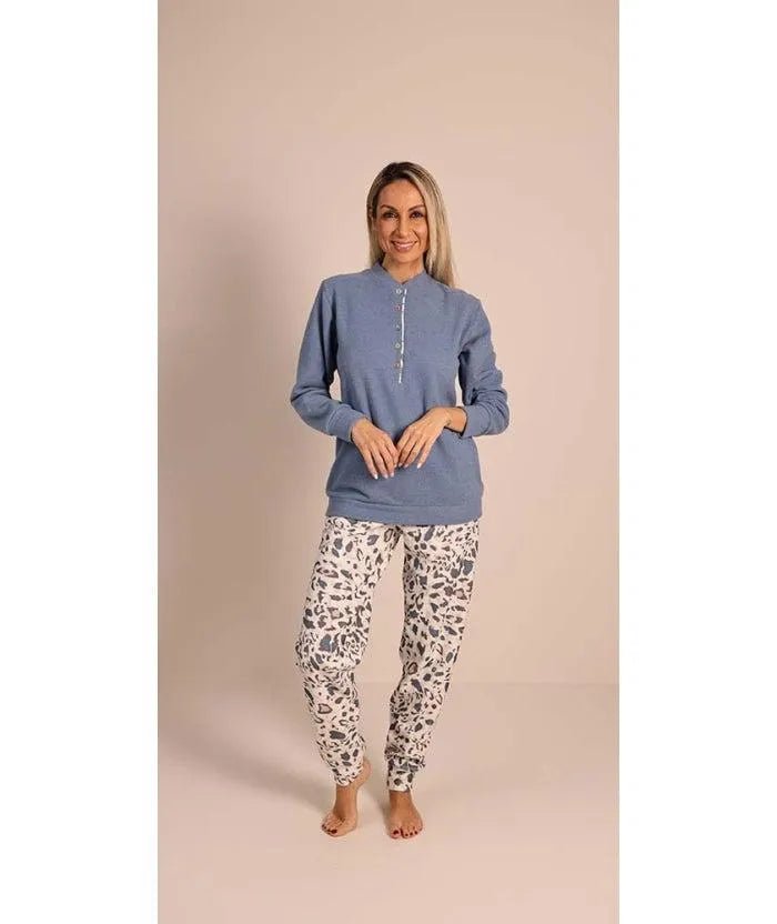 Pigiama donna invernale serafino punto Milano Gary flanellato 5170