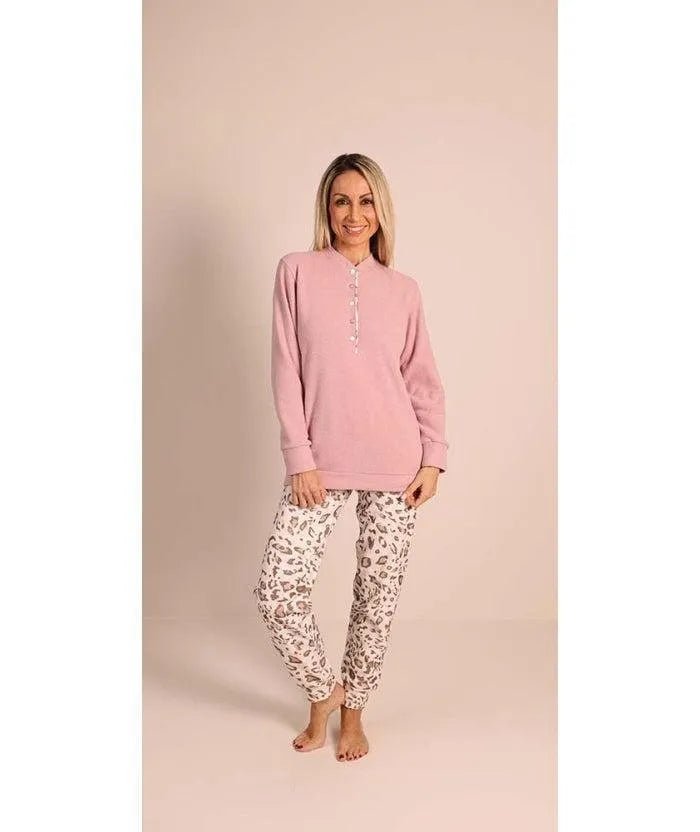 Pigiama donna invernale serafino punto Milano Gary flanellato 5170