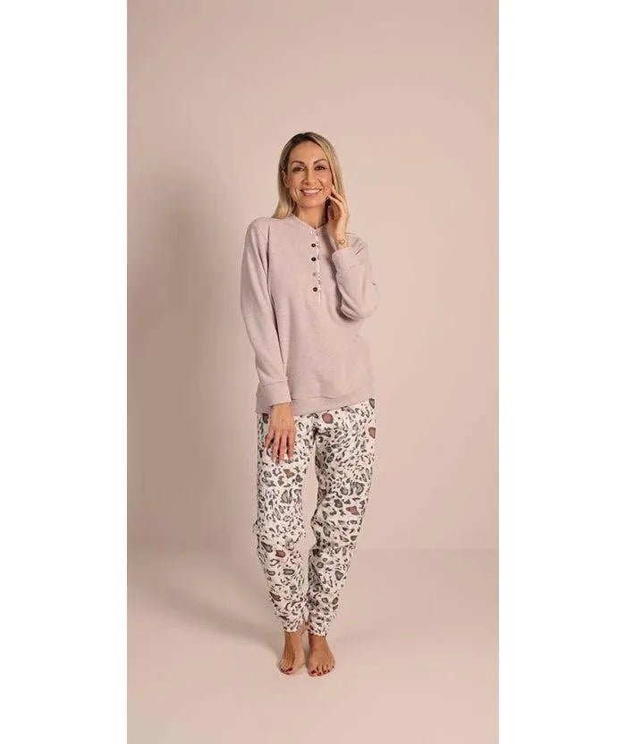 Pigiama donna invernale serafino punto Milano Gary flanellato 5170
