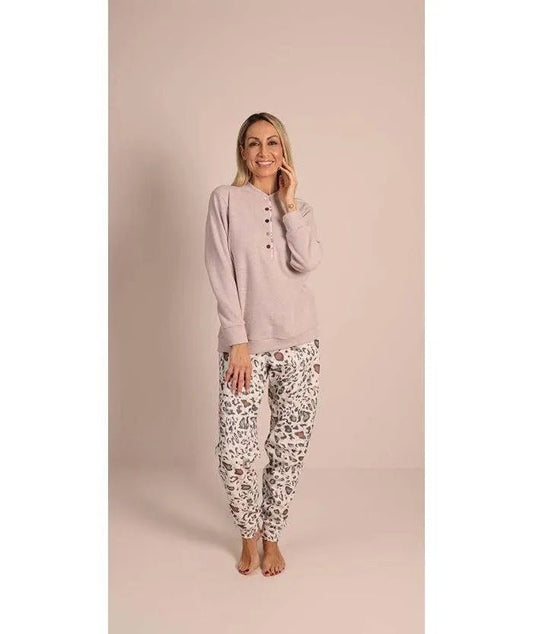 Pigiama donna invernale serafino punto Milano Gary flanellato 5170