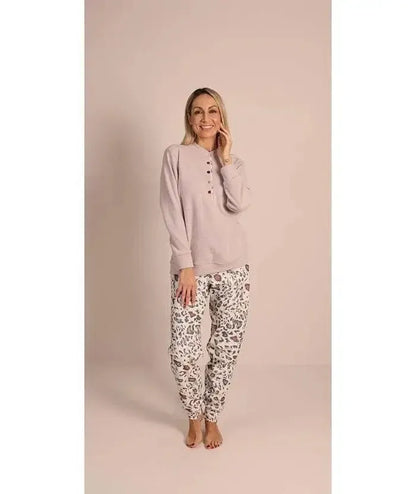 Pigiama donna invernale serafino punto Milano Gary flanellato 5170