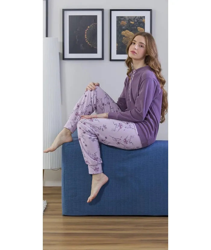 Pigiama donna invernale serafino punto Milano Gary flanellato 5486CONF