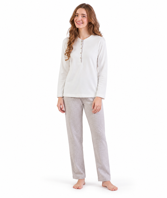 Pigiama donna invernale serafino punto Milano Gary flanellato 5505