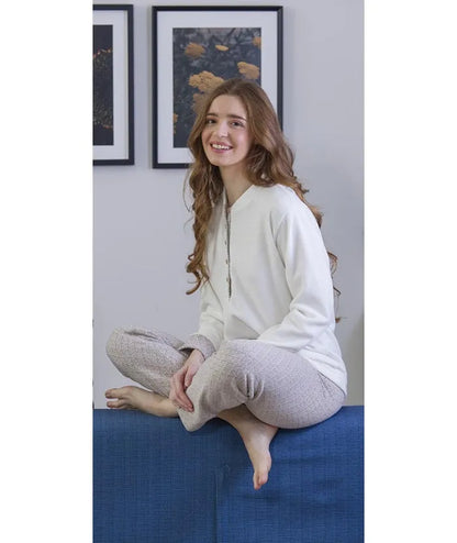 Pigiama donna invernale serafino punto Milano Gary flanellato 5505