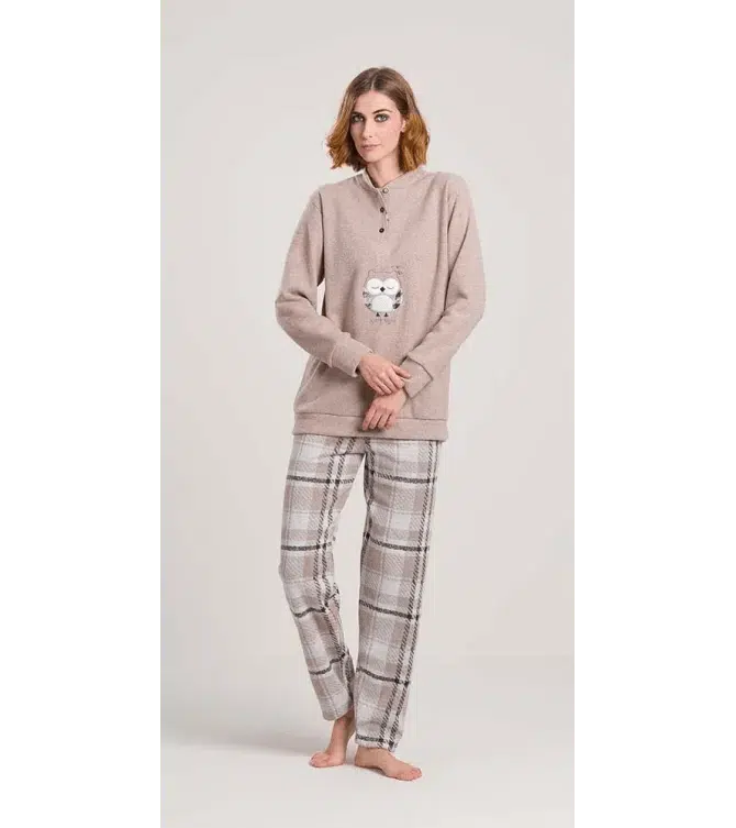 Pigiama donna invernale serafino punto Milano Gary flanellato V50110