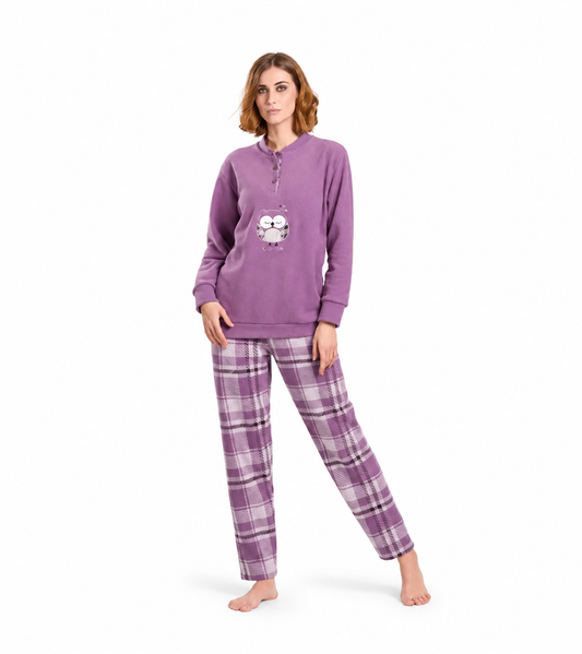 Pigiama donna invernale serafino punto Milano Gary flanellato V50110