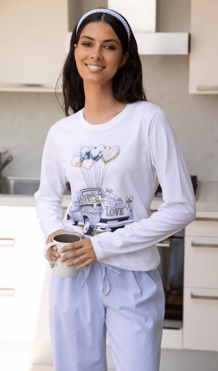 Pigiama donna lungo Nacshua cotone Andreana