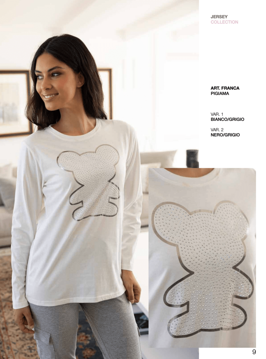 Pigiama donna lungo Nacshua cotone Franca