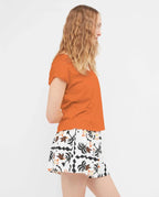 Pigiama donna manica corta a V in modal e short in viscosa Gisela 20374/20386