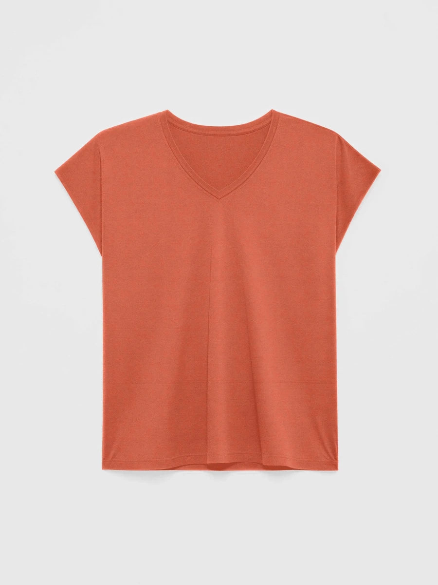 Pigiama donna manica corta a V in modal e short in viscosa Gisela 20374/20386