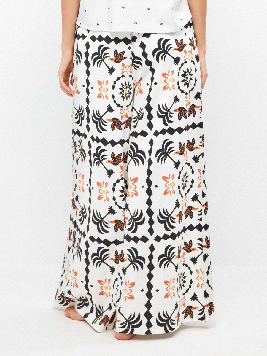 Pigiama donna manica corta a V modal e pantaloni lunghi in viscosa Gisela 20374/20387