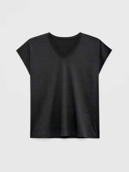 Pigiama donna manica corta a V modal e pantaloni lunghi in viscosa Gisela 20374/20387