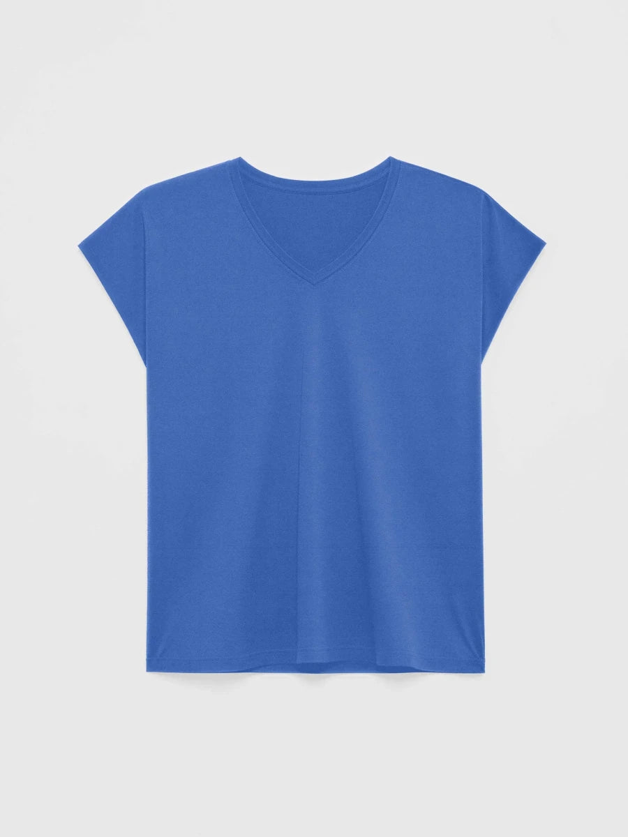 Pigiama donna manica corta a V pantaloni lunghi in modal Gisela 20374/20398