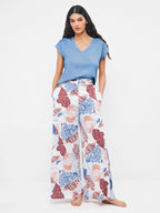 Pigiama donna manica corta a V pantaloni lunghi in modal Gisela 20374/20398