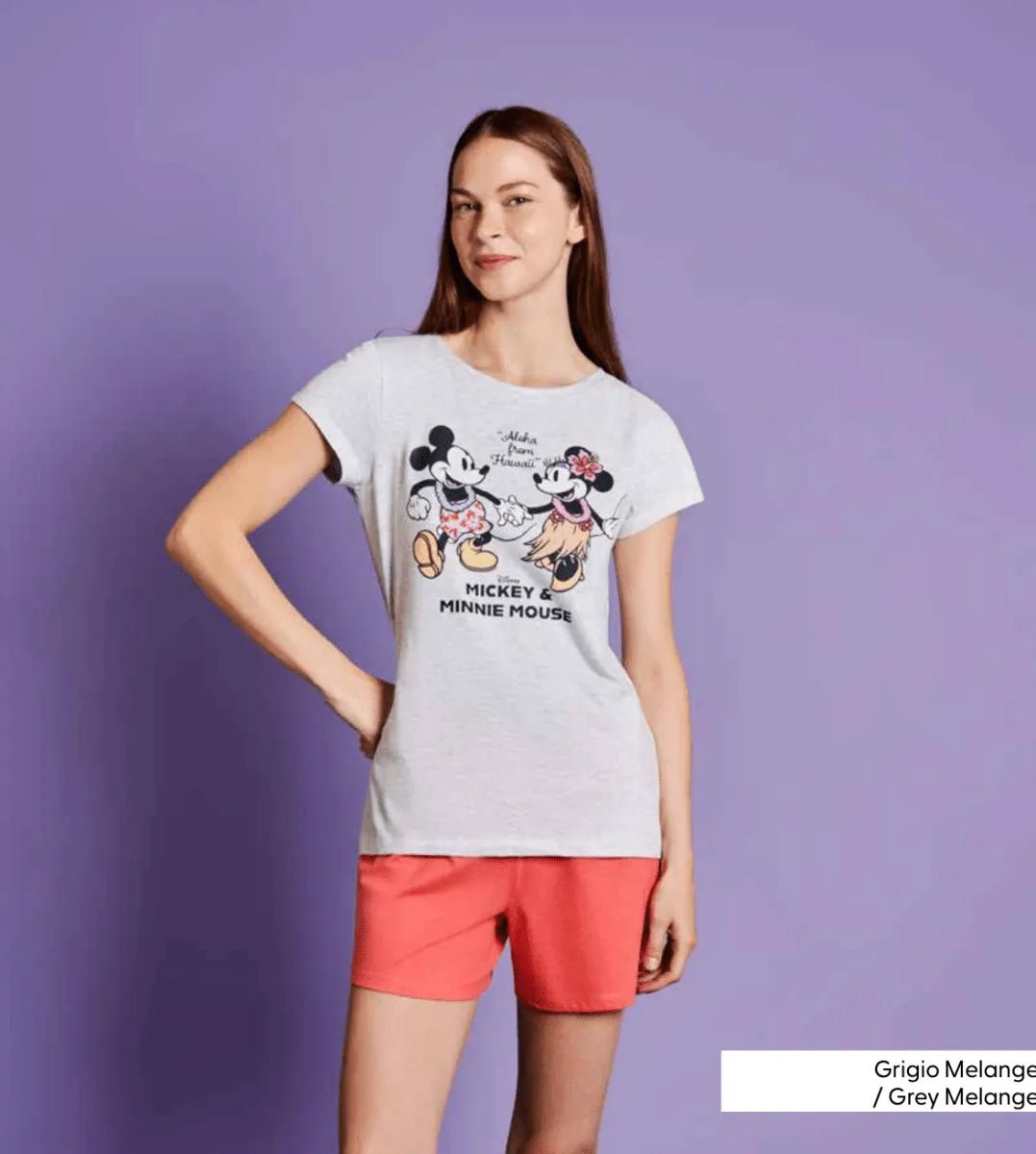 Pigiama donna mezza manica pantaloncino Disney Minnie DYD3942