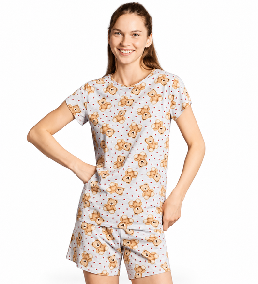 Pigiama donna mezza manica pantaloncino Trudi TRD3949