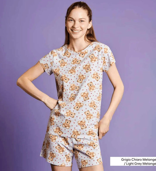 Pigiama donna mezza manica pantaloncino Trudi TRD3949