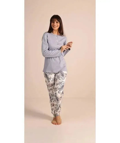 Pigiama donna serafino invernale interlock Gary 5070