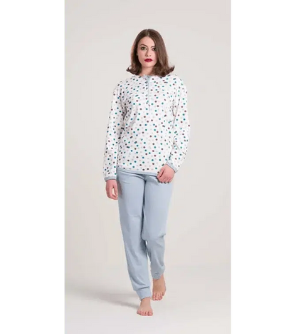 Pigiama donna serafino invernale interlock Gary V50011