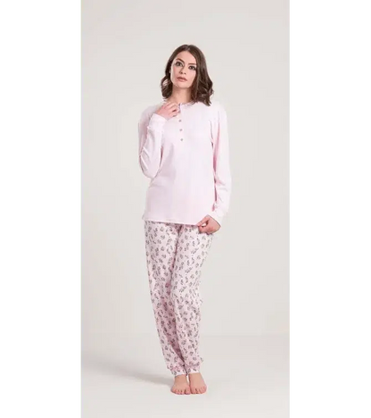 Pigiama donna serafino invernale interlock Gary V50050