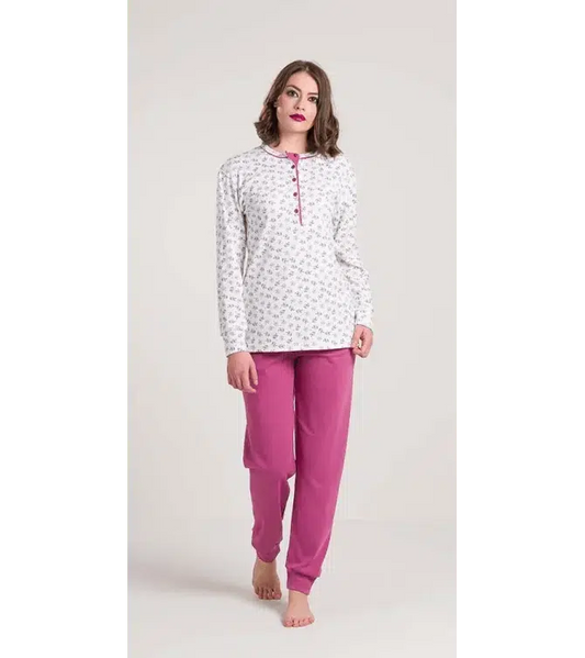 Pigiama donna serafino invernale interlock V50001CONF calibrato
