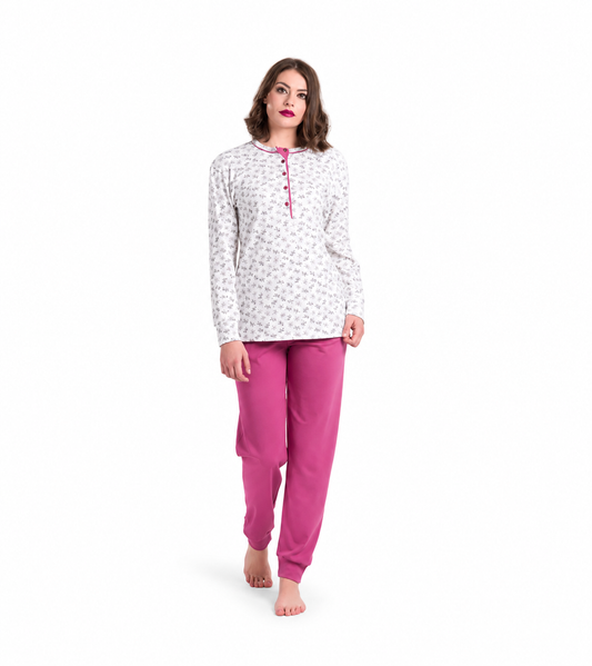 Pigiama donna serafino invernale interlock V50001CONF calibrato