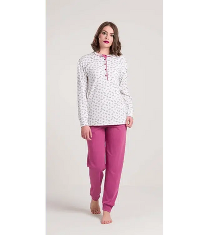 Pigiama donna serafino invernale interlock V50001CONF calibrato