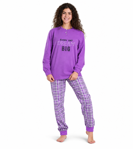 Pigiama felpato ragazza Gary V40022