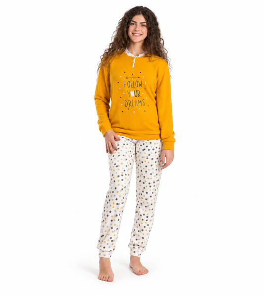 Pigiama flanellato punto milano ragazza Gary V40042