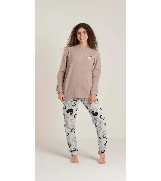 Pigiama flanellato punto milano ragazza Gary V40043