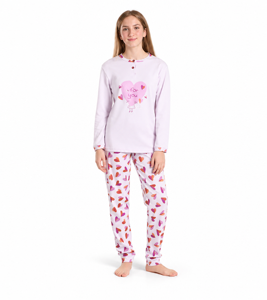 Pigiama interlock ragazza Gary V40004
