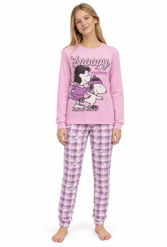 Pigiama interlock ragazza Snoopy PND2701C