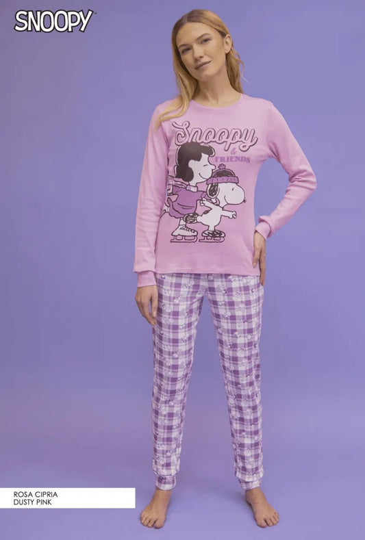 Pigiama interlock ragazza Snoopy PND2701C