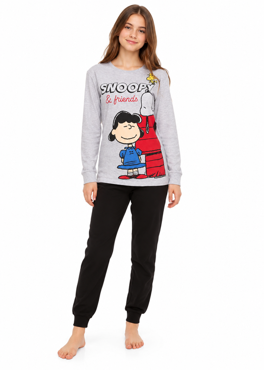 Pigiama interlock ragazza Snoopy SND0890C