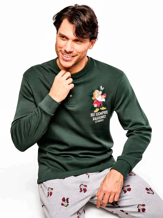 Pigiama interlock ragazzo Disney 7 Nani DYG4917C verde