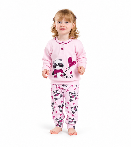 Pigiama invernale Neonata interlock serafino bambina Gary V10005