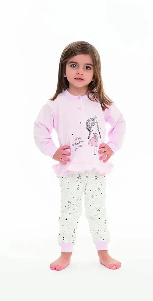 Pigiama invernale Neonata serafino bambina felpa Gary N10023