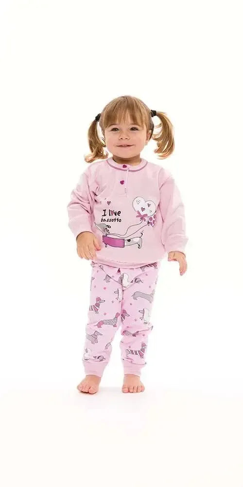 Pigiama invernale Neonata serafino bambina felpa Gary S10021