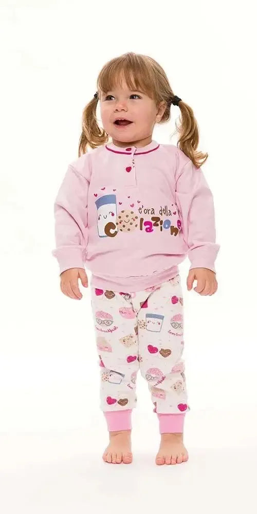 Pigiama invernale Neonata serafino bambina felpa Gary S10022