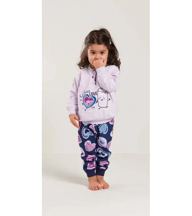 Pigiama invernale Neonata serafino bambina felpa Gary V10023