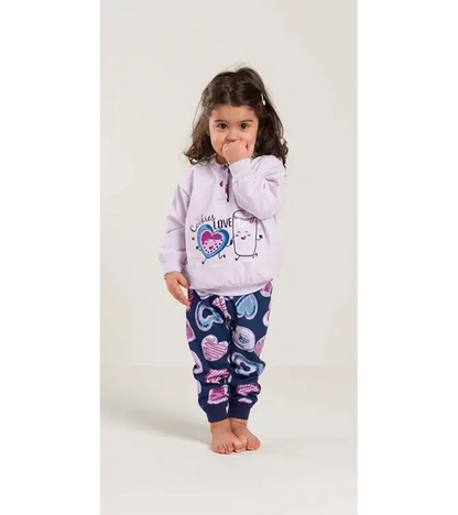 Pigiama invernale Neonata serafino bambina felpa Gary V10023