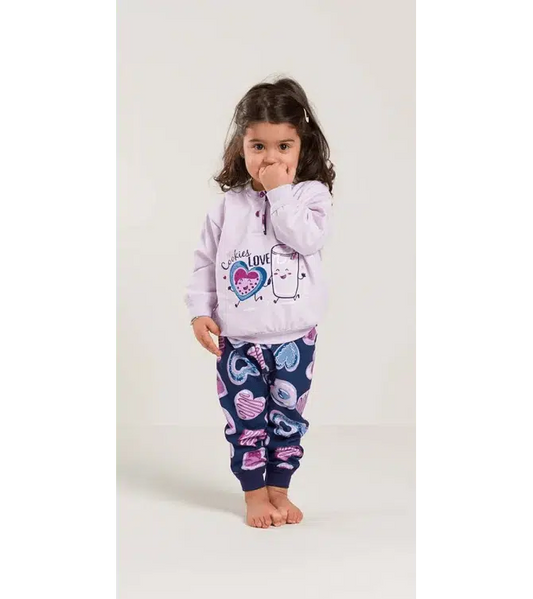 Pigiama invernale Neonata serafino bambina felpa Gary V10023