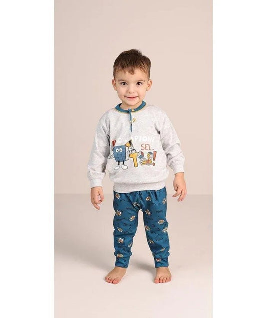 Pigiama invernale Neonato interlock serafino bambino Gary 1023