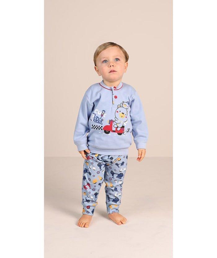 Pigiama invernale Neonato interlock serafino con due bottoni Gary 1024