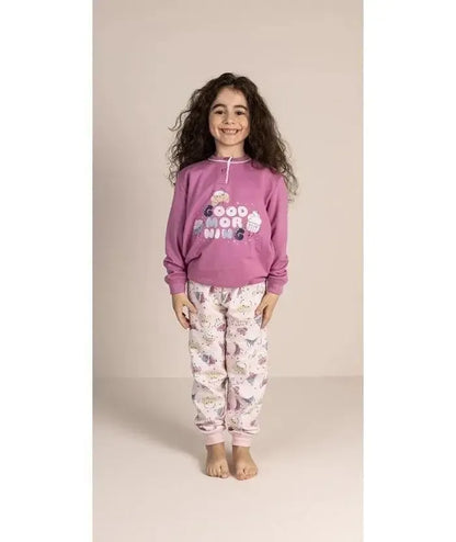 Pigiama invernale bambina cotone felpato Gary 2052