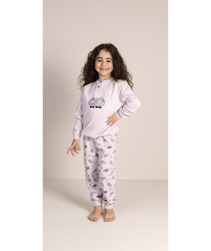 Pigiama invernale bambina cotone felpato Gary 2053