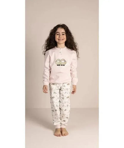Pigiama invernale bambina cotone felpato Gary 2053