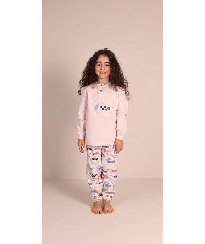 Pigiama invernale bambina cotone felpato Gary 2054