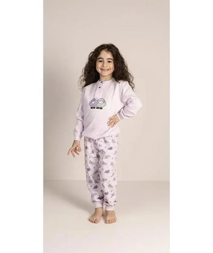 Pigiama invernale bambina cotone felpato Gary 3053